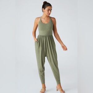 Halara U Neck Pocket Harem Casual Jumpsuit-Easy Peezy Edition